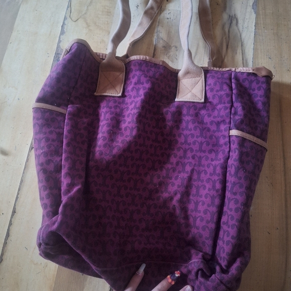 Purple Patterned Tote Bag - Picture 3 of 3